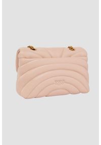 Pinko - PINKO Różowa kopertówka Love Puff Mini CL. Kolor: różowy. Materiał: skórzane. Styl: elegancki #5