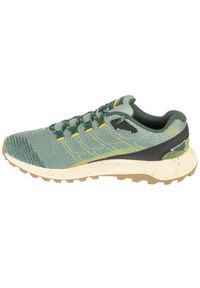 Merrell - Buty do biegania męskie, Fly Strike. Zapięcie: sznurówki. Kolor: zielony. Materiał: guma, materiał, tkanina, syntetyk. Szerokość cholewki: normalna
