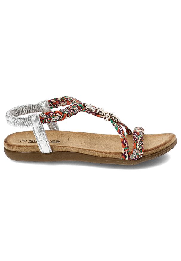 Kolorowe Sandały Artiker Modne Obuwie Damskie. Okazja: na co dzień. Zapięcie: pasek. Wzór: kolorowy. Sezon: lato. Styl: casual