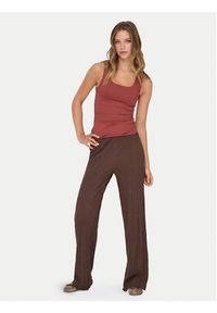 only - ONLY Spodnie materiałowe Ella 15368471 Brązowy Wide Leg. Kolor: brązowy. Materiał: syntetyk, bawełna #4