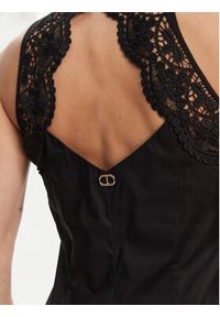 TwinSet - TWINSET Sukienka koktajlowa 251TT2090 Czarny Regular Fit. Kolor: czarny. Materiał: bawełna. Styl: wizytowy #2