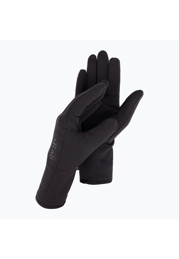 Rękawiczki trekkingowe męskie Rab Power Stretch Pro. Kolor: czarny. Sport: turystyka piesza
