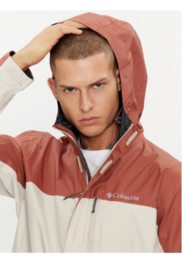 columbia - Columbia Kurtka przeciwdeszczowa Pouring Adventure™ II 1760061 Beżowy Regular Fit. Kolor: beżowy. Materiał: syntetyk