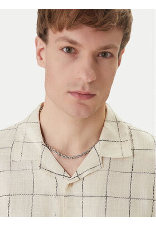 Guess Koszula M6GH46 W1754 Beżowy Regular Fit. Kolor: beżowy. Materiał: wiskoza