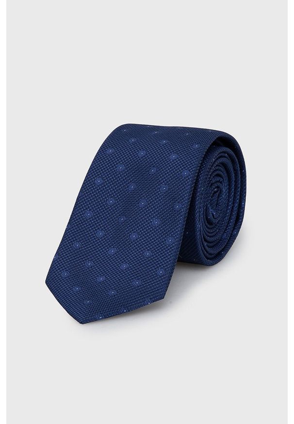 Calvin Klein - Krawat. Kolor: niebieski. Materiał: materiał