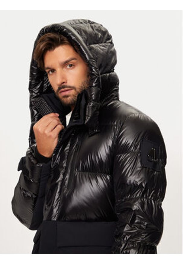 Moose Knuckles Kurtka puchowa Adams Peak M34MJ157 Czarny Relaxed Fit. Kolor: czarny. Materiał: syntetyk