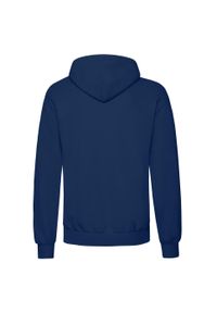 FRUIT OF THE LOOM - Męska Klasyczna Bluza Z Kapturem. Typ kołnierza: kaptur. Kolor: niebieski