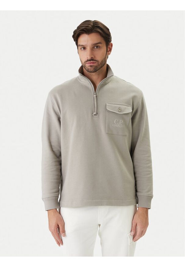 C.P. Company Bluza 20CMSS026A005086W Beżowy Regular Fit. Kolor: beżowy. Materiał: bawełna