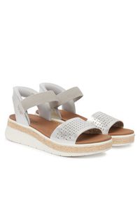 skechers - Skechers Sandały Bobs Sun Ray 114415/SIL Srebrny. Kolor: srebrny. Materiał: skóra #5