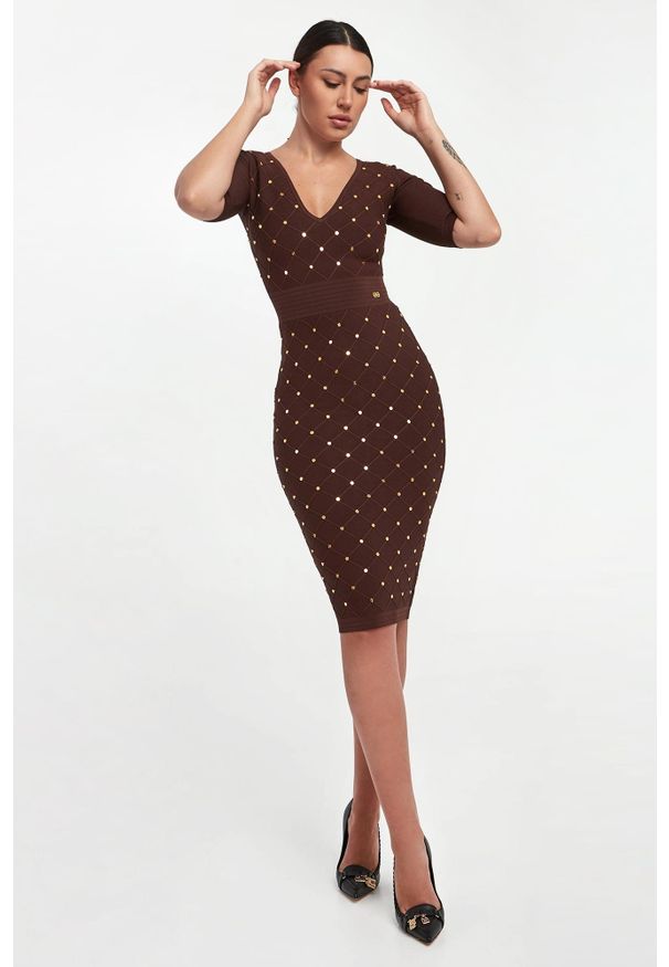 Elisabetta Franchi - Sukienka dzianinowa ELISABETTA FRANCHI. Materiał: dzianina