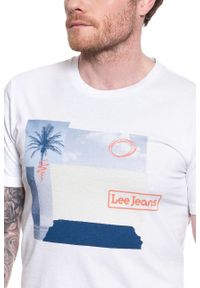 Lee - LEE BOTANICAL PRINT TEE MĘSKI T-SHIRT KOSZULKA REGULAR FIT BRIGHT WHITE L61IFELJ. Wzór: nadruk #4