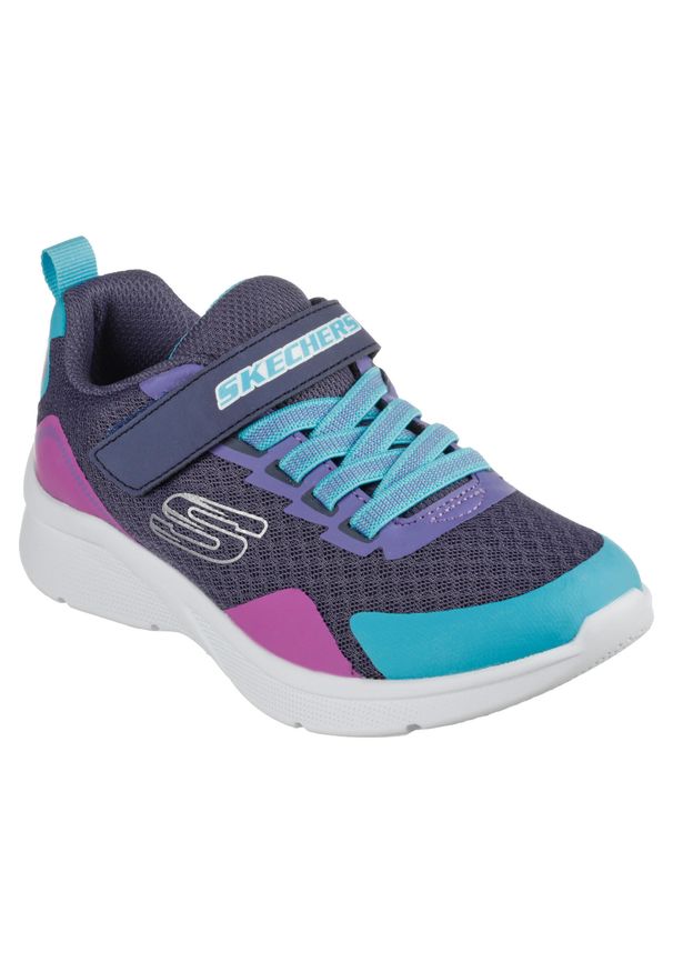 skechers - Buty do chodzenia dla dzieci Skechers Twisty Kicks. Zapięcie: rzepy. Kolor: wielokolorowy, niebieski, szary. Materiał: materiał, syntetyk, tkanina. Szerokość cholewki: normalna. Sport: turystyka piesza