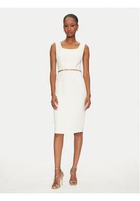 Marciano Guess Sukienka koktajlowa 5GGK12 7300A Écru Regular Fit. Materiał: syntetyk. Styl: wizytowy