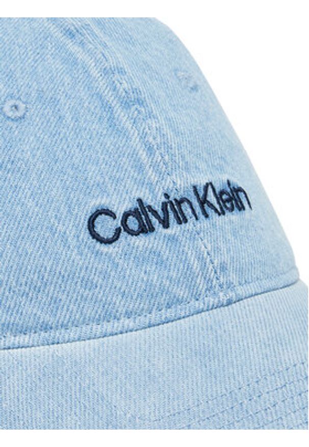Calvin Klein Czapka z daszkiem Small Monogram LV04K5065G Niebieski. Kolor: niebieski. Materiał: bawełna