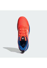 Adidas - Buty Novaflight 2 Indoor. Kolor: biały, niebieski, pomarańczowy, wielokolorowy. Materiał: materiał. Sport: siatkówka