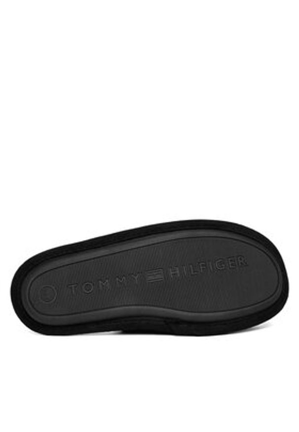 TOMMY HILFIGER - Tommy Hilfiger Kapcie Soft House Shoe FW0FW08853 Czarny. Kolor: czarny. Materiał: materiał