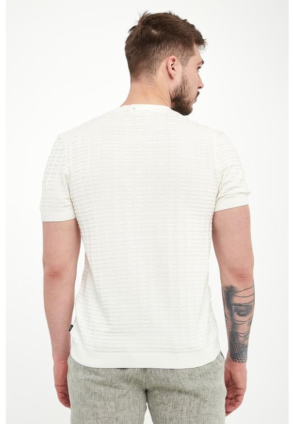 T-shirt męski dzianinowy Theor JOOP!. Materiał: dzianina