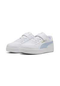 Puma - Dziecięce sneakersy PUMA Caven 2.0 PUMA White Haute Tropic Gold Moon Blue Yellow. Kolor: niebieski, wielokolorowy, biały, żółty. Sezon: lato. Sport: turystyka piesza