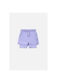 Spodenki sportowe dla dzieci Lemon Explore WL4 z legginsami. Kolor: fioletowy. Materiał: poliester, elastan. Styl: sportowy