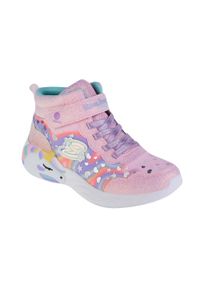 skechers - Buty do chodzenia dla dzieci Skechers Lighted Unicorn Dreams Magical. Wysokość cholewki: za kostkę. Zapięcie: rzepy. Kolor: różowy, wielokolorowy. Materiał: materiał, syntetyk. Szerokość cholewki: normalna. Sport: turystyka piesza