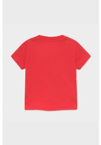 Mayoral - T-shirt dziecięcy. Okazja: na co dzień. Kolor: czerwony. Materiał: bawełna, dzianina. Wzór: aplikacja. Styl: casual #2