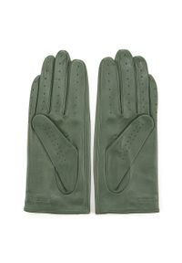 Wittchen - Damskie rękawiczki skórzane samochodowe. Kolor: zielony. Materiał: skóra. Wzór: ażurowy #2