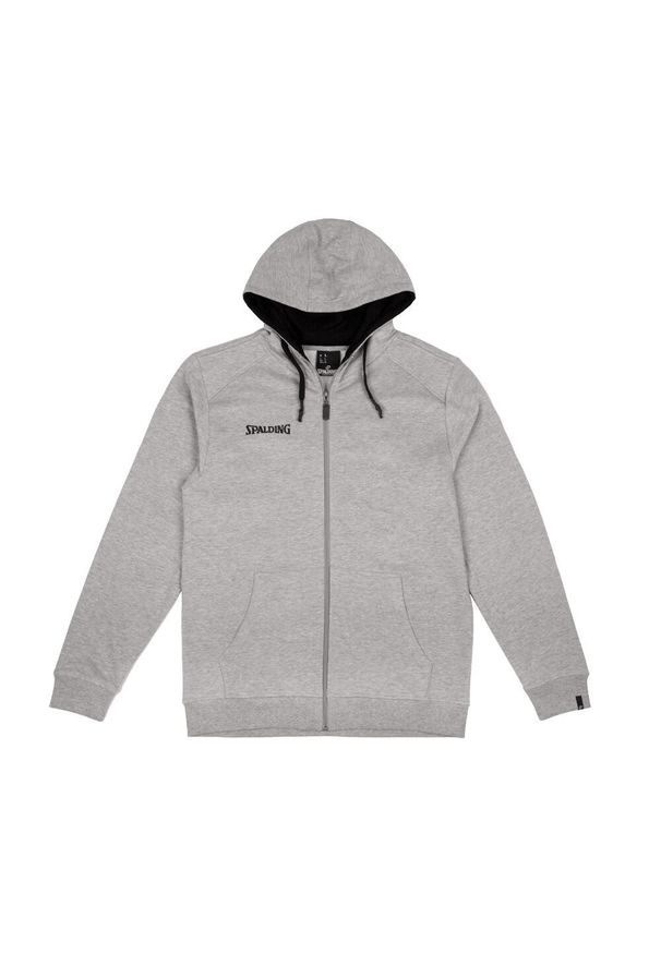 SPALDING - Dziecięca bluza z kapturem zapinana na zamek Spalding Flow. Typ kołnierza: kaptur. Kolor: szary