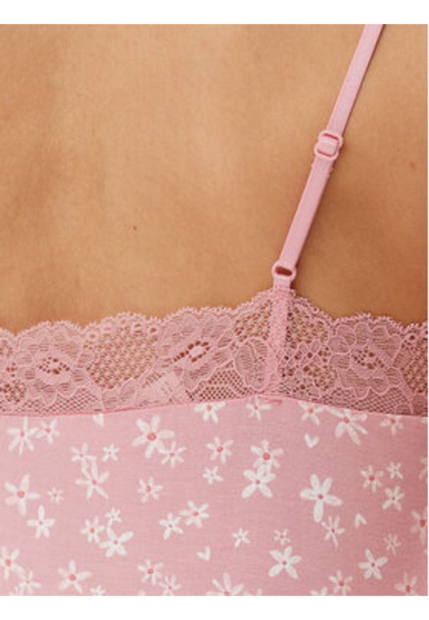Hunkemöller Piżama 302095 Różowy Regular Fit. Kolor: różowy. Materiał: wiskoza