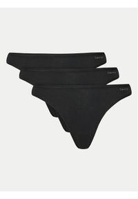 Calvin Klein Underwear Komplet stringów 000QD5217E Czarny. Kolor: czarny. Materiał: bawełna
