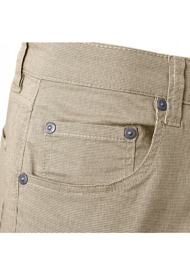 Lekkie, Bawełniane Spodnie - Wiosna, Lato - Pako Jeans - Beżowe. Kolor: brązowy, beżowy, wielokolorowy. Materiał: bawełna, elastan. Sezon: wiosna, lato