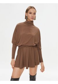 Pinko Sukienka codzienna Atom 102193 A1DE Brązowy Regular Fit. Okazja: na co dzień. Kolor: brązowy. Materiał: wiskoza. Typ sukienki: proste. Styl: casual