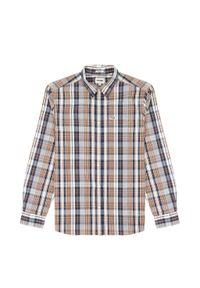 Wrangler - WRANGLER 1 POCKET SHIRT MĘSKA KOSZULA Z DŁUGIM RĘKAWEM W KRATE CAPPUCCINO W5A24MH36. Długość rękawa: długi rękaw. Długość: długie #5