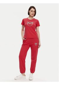 Pinko - PINKO T-Shirt Quentin 100535 A2G7 Czerwony Regular Fit. Kolor: czerwony. Materiał: bawełna #5