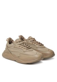 Hugo - HUGO Sneakersy Leon 50536960 Beżowy. Kolor: beżowy. Materiał: materiał #4