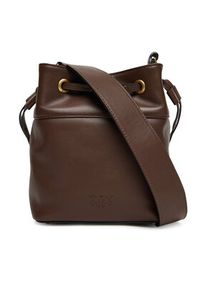 Pinko - PINKO Torebka Secchiello Mini Al 25-26 104303 A0QO Brązowy. Kolor: brązowy. Materiał: skórzane