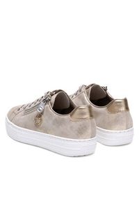 Rieker Sneakersy L59L8-62 Złoty. Kolor: złoty. Materiał: zamsz, skóra #6