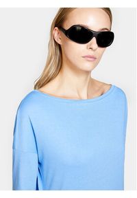 Sisley Bluzka 3QU4L12EE Niebieski Regular Fit. Kolor: niebieski. Materiał: bawełna #6