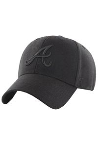 Czapka z daszkiem dla dorosłych 47 Brand MLB Atlanta Braves Cap. Kolor: czarny. Materiał: wełna, akryl