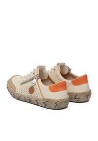 Rieker Półbuty L0355-61 Beżowy. Kolor: beżowy. Materiał: skóra #8