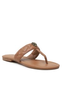 Kurt Geiger Japonki Kensington T-Bar Sandal 8651448109 Brązowy. Kolor: brązowy. Materiał: skóra