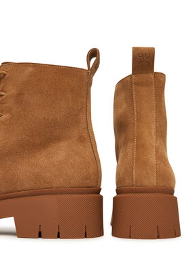 Hugo - HUGO Trzewiki Kris 50552733 Brązowy. Kolor: brązowy. Materiał: zamsz, skóra