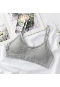 Intica - Braletka miękka z delikatnymi ramiączkami Robinia. Kolor: szary. Materiał: tkanina, materiał