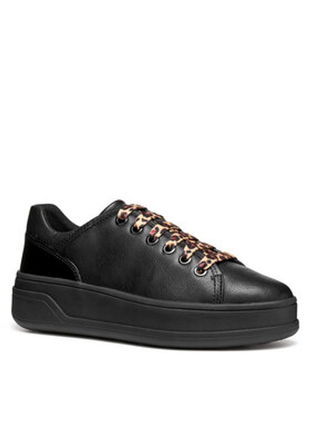 Geox Sneakersy D Spherica Ecub-2 D56WVD 05402 C9999 Czarny. Kolor: czarny. Materiał: skóra