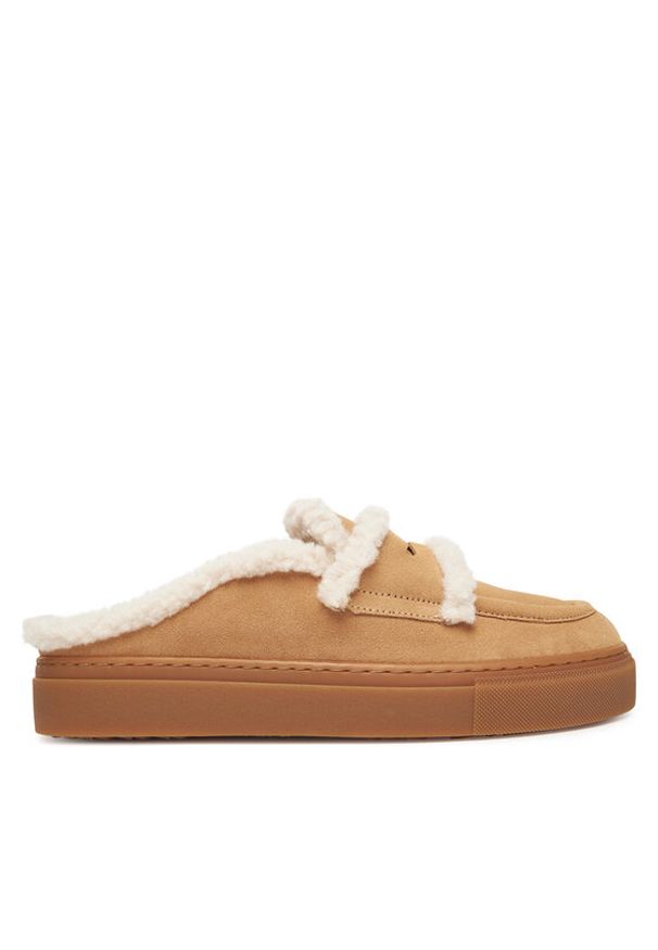 Inuikii Klapki Mule Wool 1004.017.0011 Beżowy. Kolor: beżowy. Materiał: skóra, zamsz