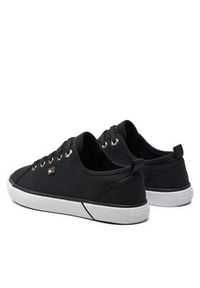 TOMMY HILFIGER - Tommy Hilfiger Tenisówki Vulc Canvas Sneaker FW0FW08063 Czarny. Kolor: czarny. Materiał: materiał #4