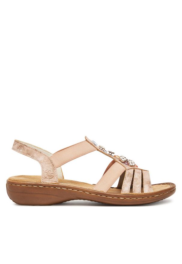 Sandały Rieker. Kolor: różowy