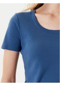United Colors of Benetton - United Colors Of Benetton T-Shirt 3GA2D1066 Granatowy Slim Fit. Kolor: niebieski. Materiał: bawełna #4