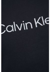 Calvin Klein Performance bluza dresowa męska kolor czarny z kapturem z nadrukiem. Typ kołnierza: kaptur. Kolor: czarny. Materiał: dresówka. Wzór: nadruk #2