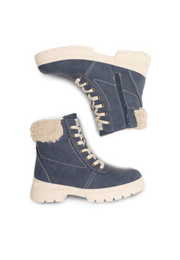 Go Soft Trzewiki MIRIAM WS6217-02 Granatowy. Kolor: niebieski. Materiał: materiał