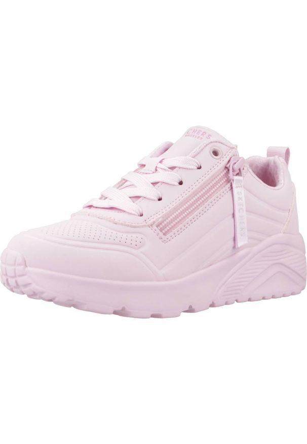 skechers - Buty SKECHERS UNO LITE - EASY ZIP Rose. Kolor: różowy. Materiał: syntetyk, materiał. Styl: sportowy. Model: Skechers Sport. Sport: turystyka piesza